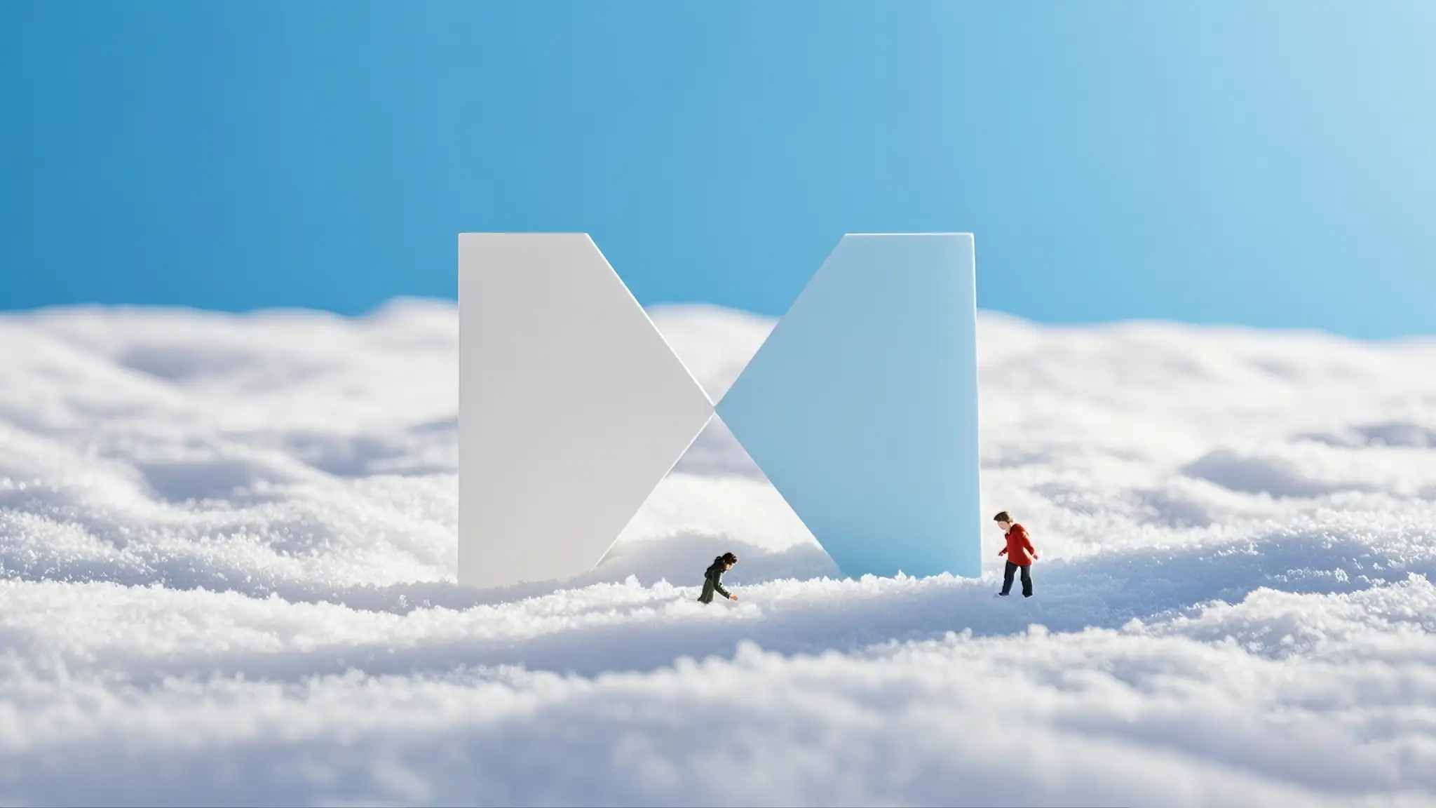 雪地，下雪，小人，微缩摄影 (1)